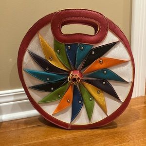 Purse Art Deco Contemporary Retro Circle Handbag from Market AmericasMart